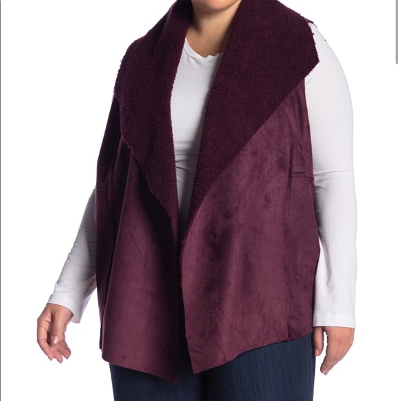 Susina Other - SUSINA Faux Suede & Faux Shearling Lined Vest